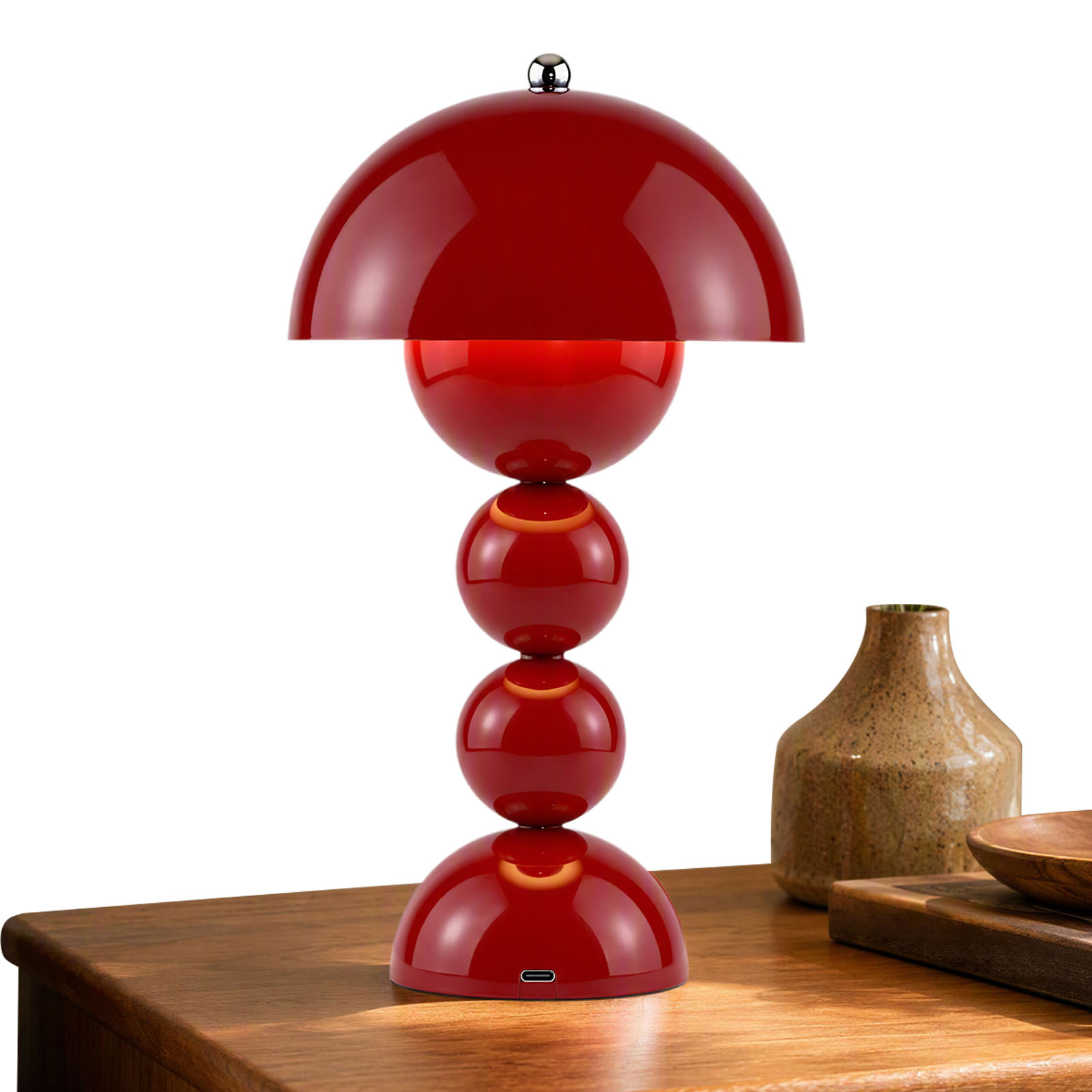 Desk Lamp - โคมไฟตั้งโต๊ะรูปดอกไม้เห็ด ชาร์จ USB ไฟ LED ปรับได้