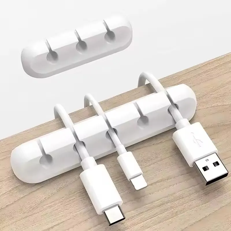 Desk Organizer - ที่จัดระเบียบสาย USB ซิลิโคน ที่ม้วนเก็บสายชาร์จ USB คลิปจัดระเบียบสายบนโต๊ะ