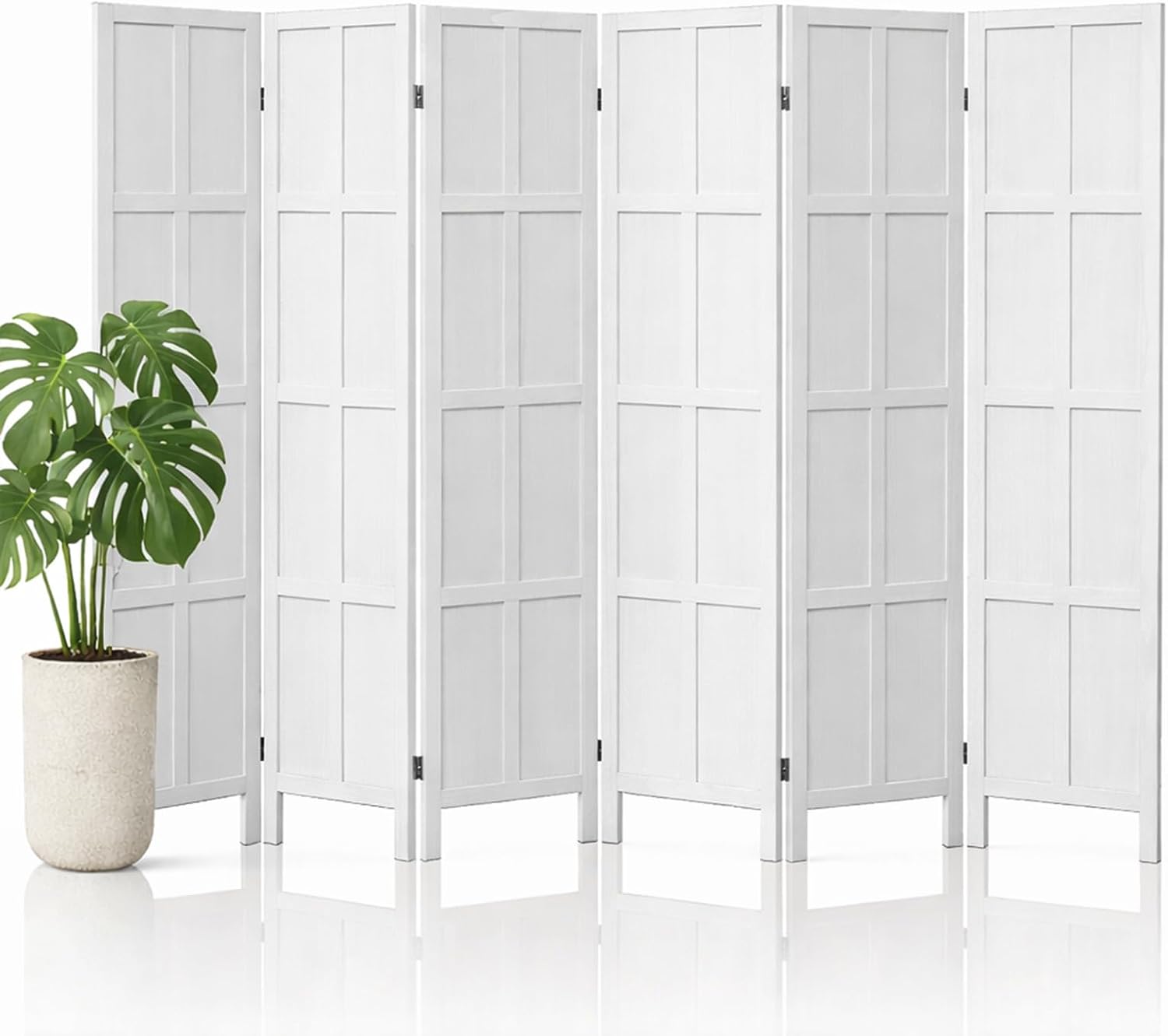 ฉากกั้นห้องไม้ 6 แผง และฉากกั้ - Partition Screen Divider บทวิจารณ์และราคา