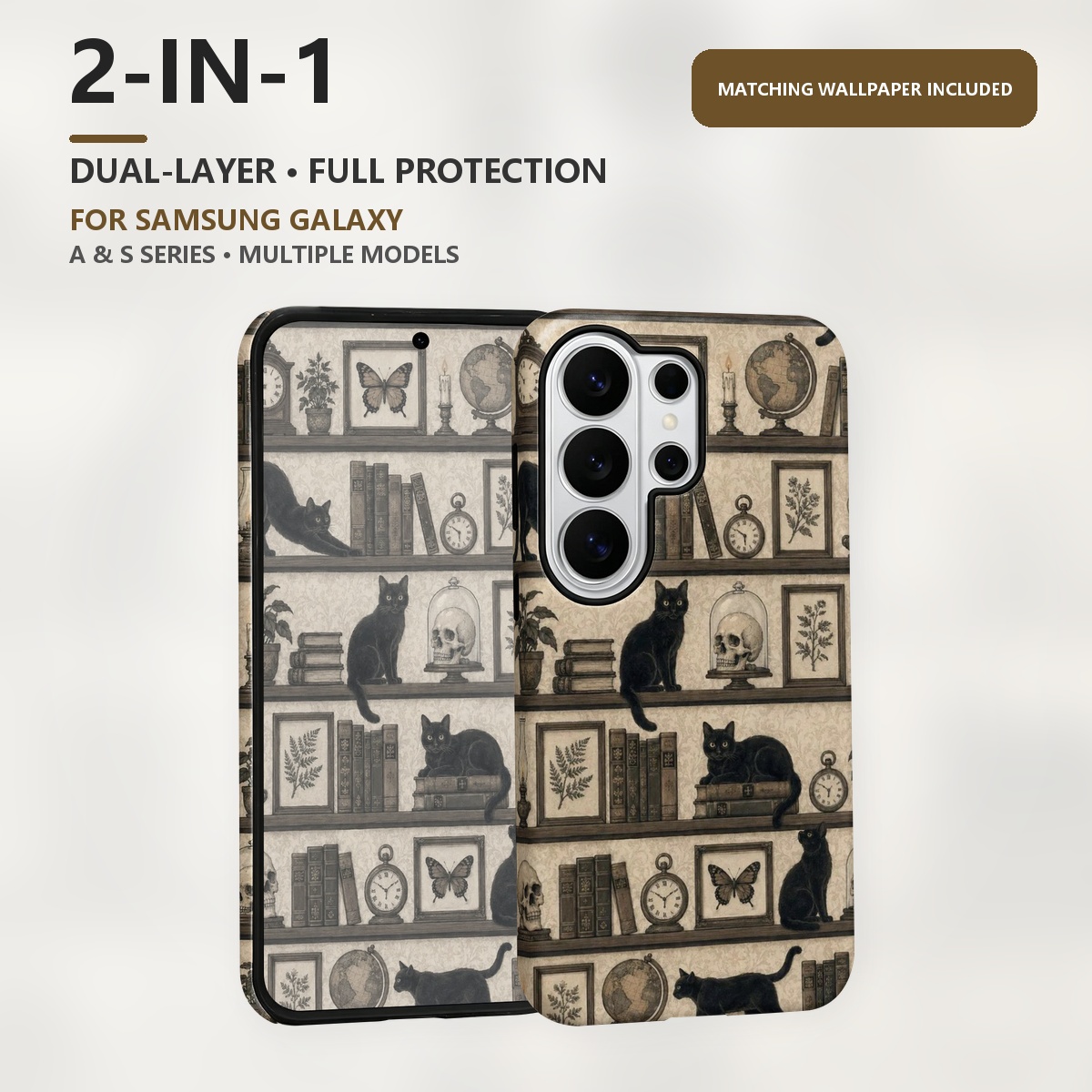 เคสโทรศัพท์แบบสองชั้น 2-in-1 ร - Bookshelf บทวิจารณ์และราคา