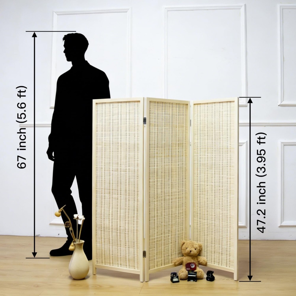 ฉากกั้นห้องแบบ 3 แผงสีเบจ, ฉาก - Partition Screen Divider บทวิจารณ์และราคา