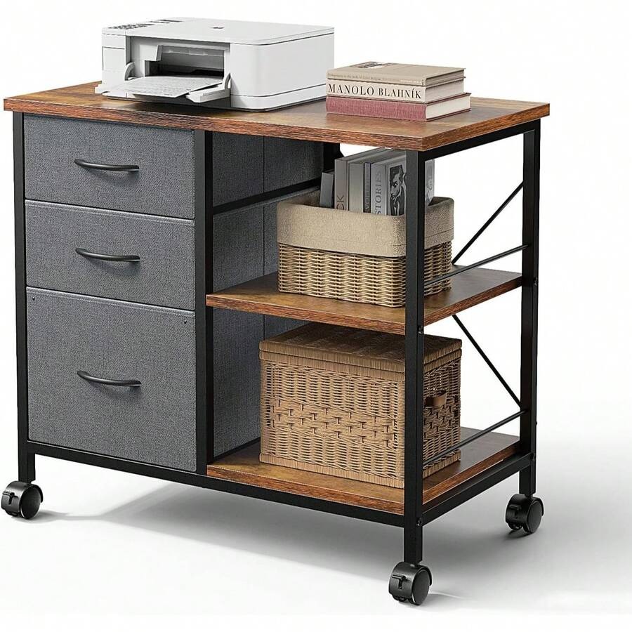 ตู้เก็บเอกสารแบบเคลื่อนที่ 3 ช - Printer Stand บทวิจารณ์และราคา