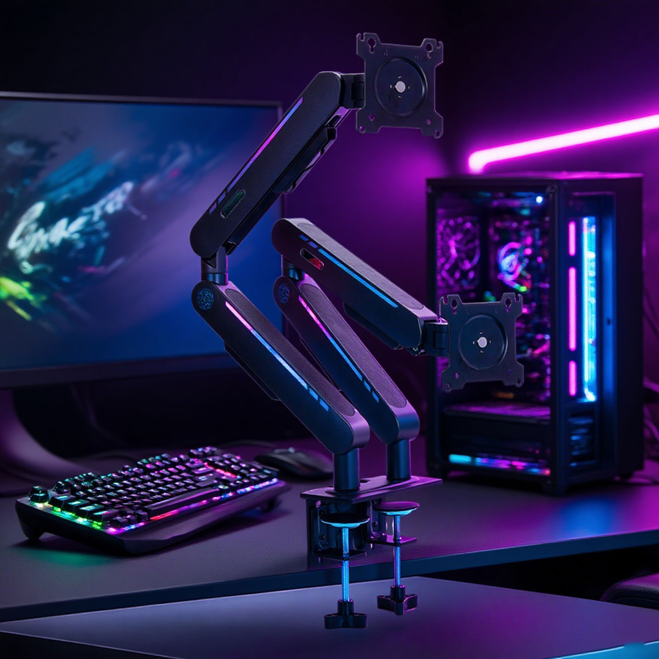 ขาตั้งจอภาพแบบติดโต๊ะพร้อมแก๊ส - Monitor Stand บทวิจารณ์และราคา