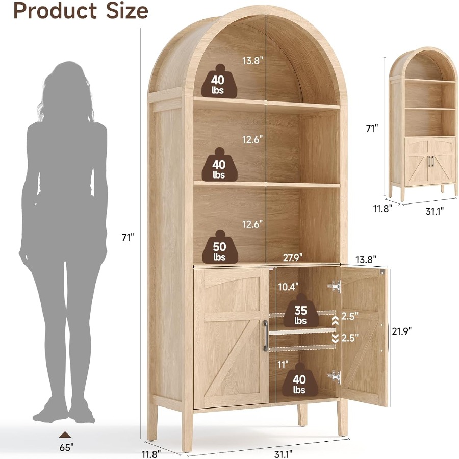 71 ชั้นวางหนังสือแบบโค้งสำหรับ - Bookshelf บทวิจารณ์และราคา