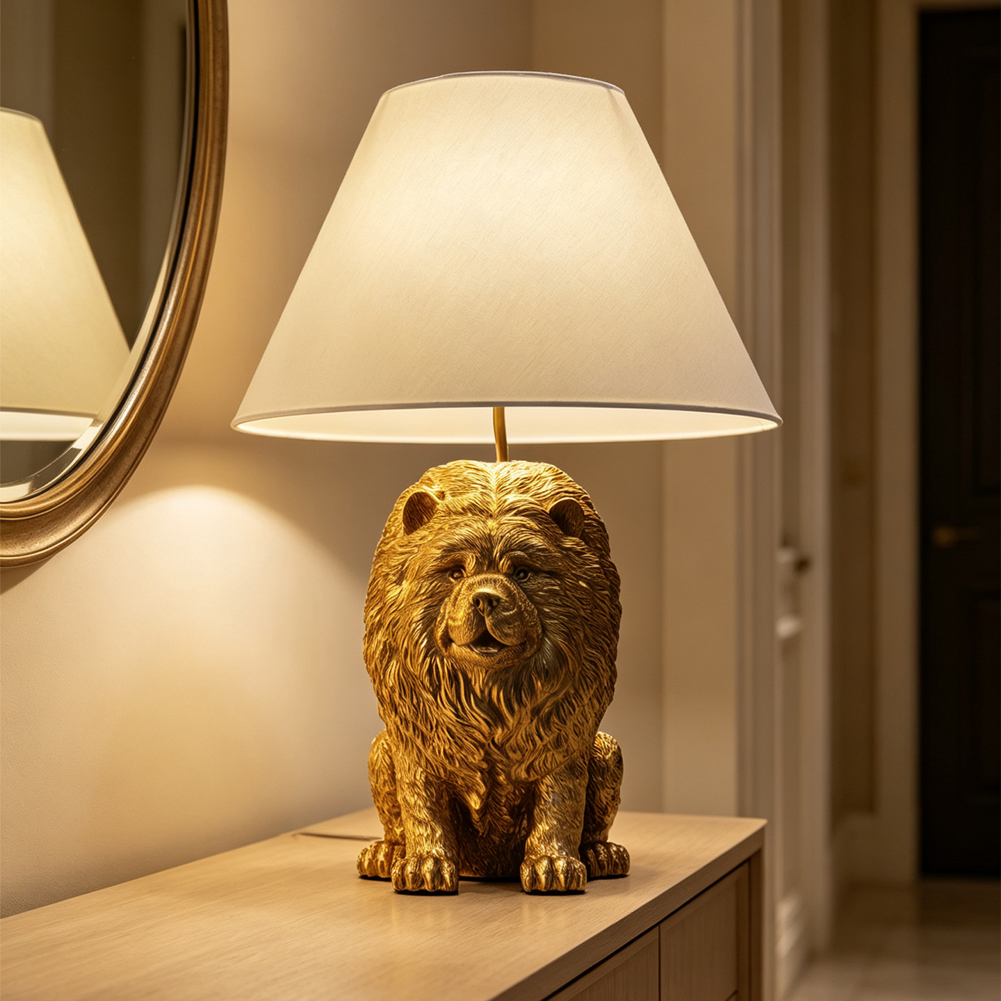 โคมไฟตั้งโต๊ะเรซิ่นรูปสุนัขพัน - Desk Lamp บทวิจารณ์และราคา