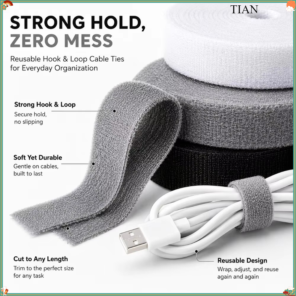 1 ชิ้น สายรัดเคเบิลแบบใช้ซ้ำได - Desk Organizer บทวิจารณ์และราคา